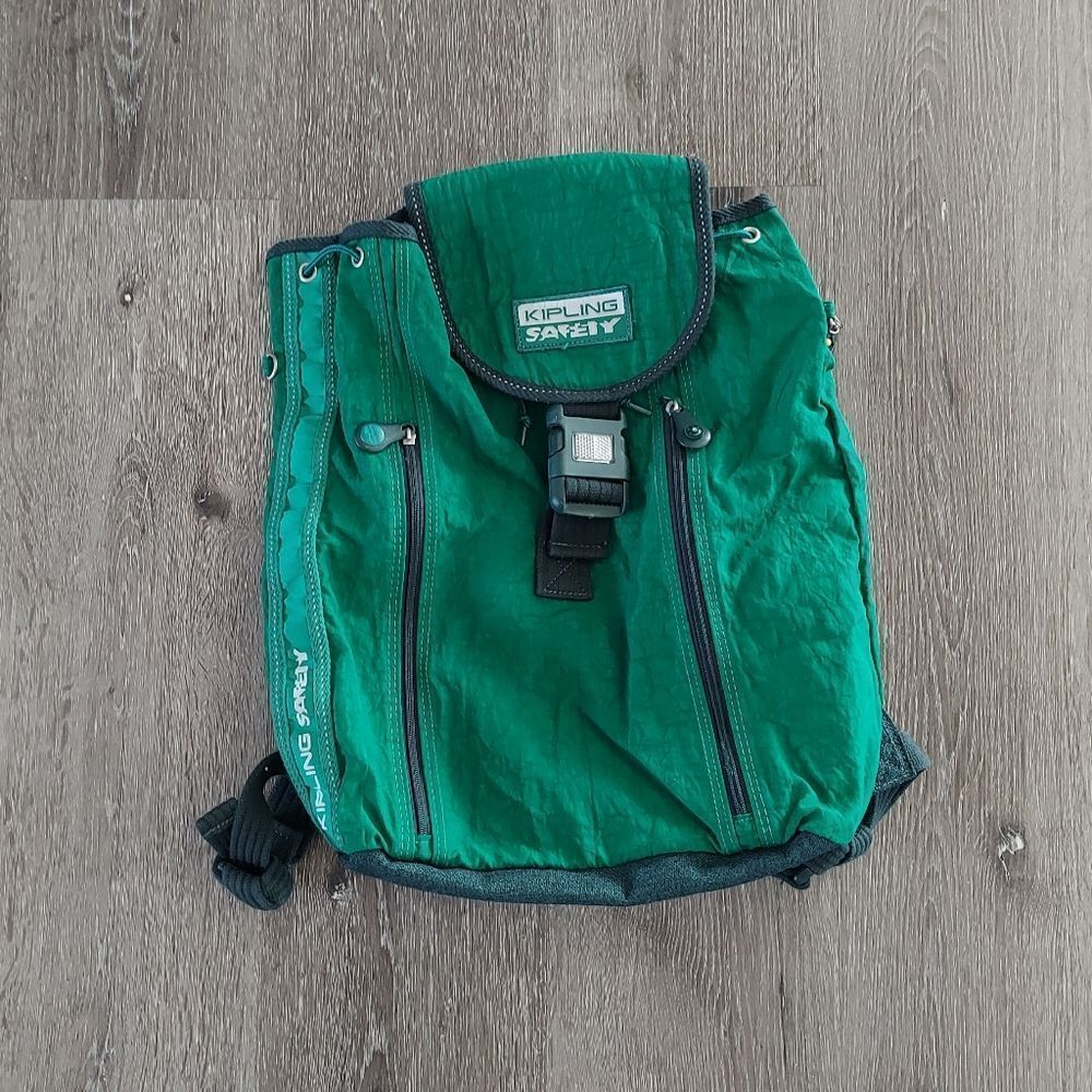 Green Kipling Safety Backpack